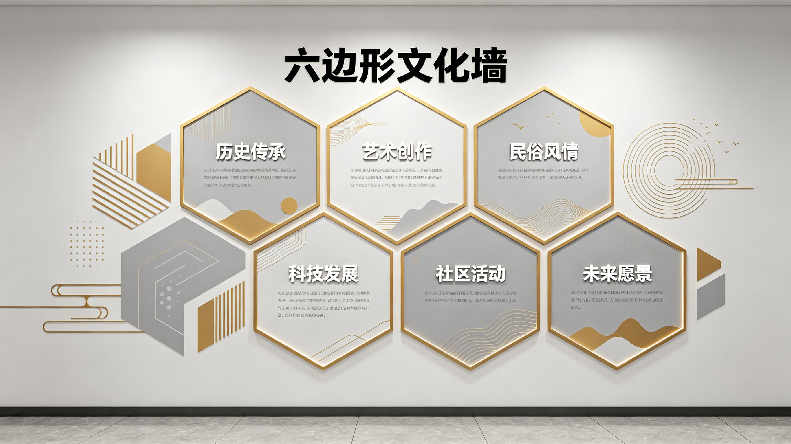 西峡企业文化墙 | 六边形信息美学